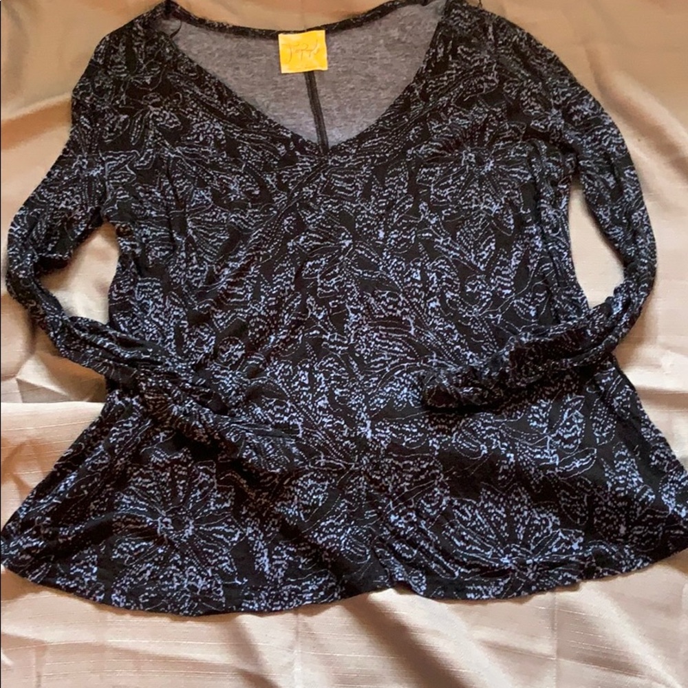 Free People High-Low Long Sleeve Top